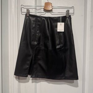 Mango pop pencil mini skirt leather